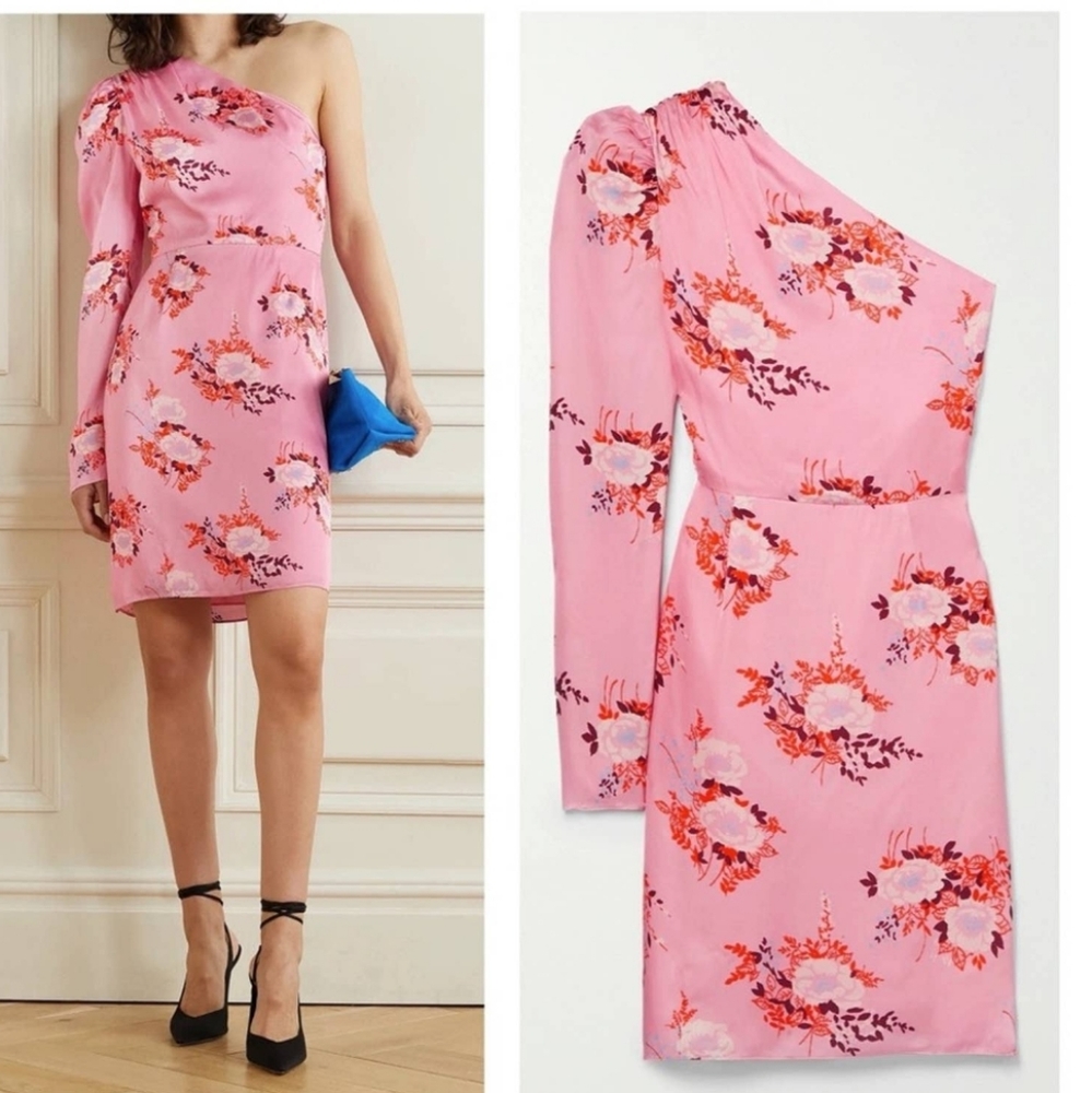 LES RÊVERIES. One-sleeve floral dress